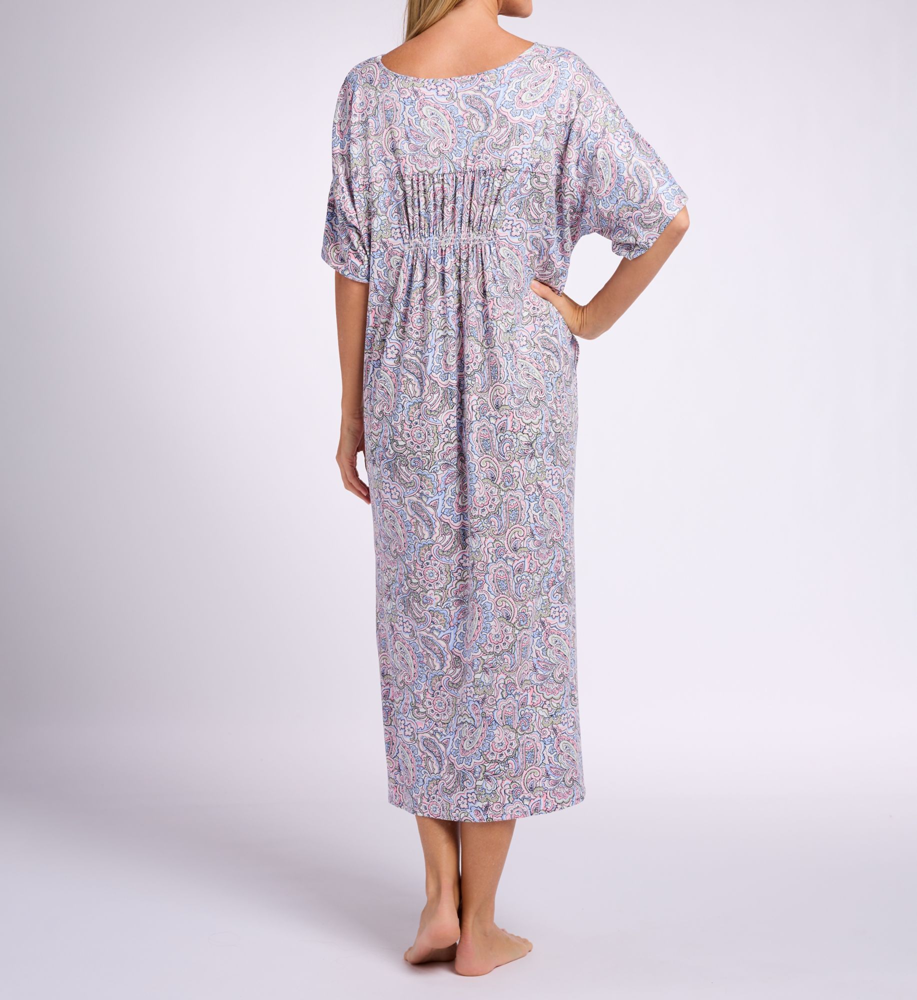Ellen Tracy Wicking Jersey Long Tunic N00076  – Main View  – Front View  – Back View