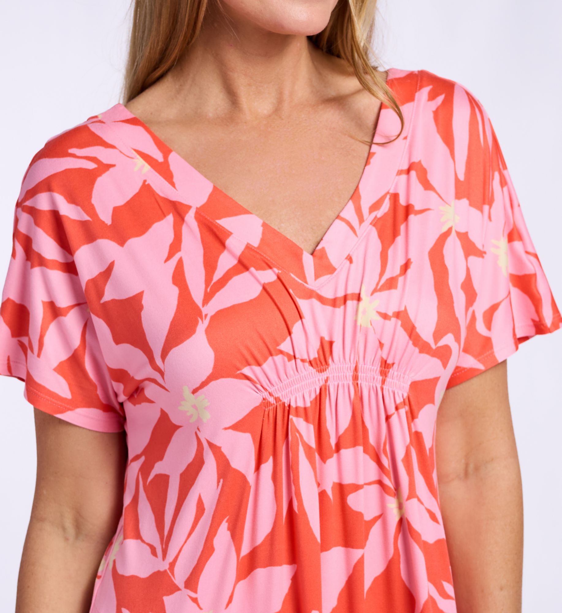 Ellen Tracy Short Sleeve Long Tunic N00081 - Image 3