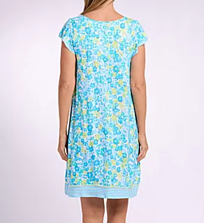 Short Sleeve Chemise Blue/Floral S
