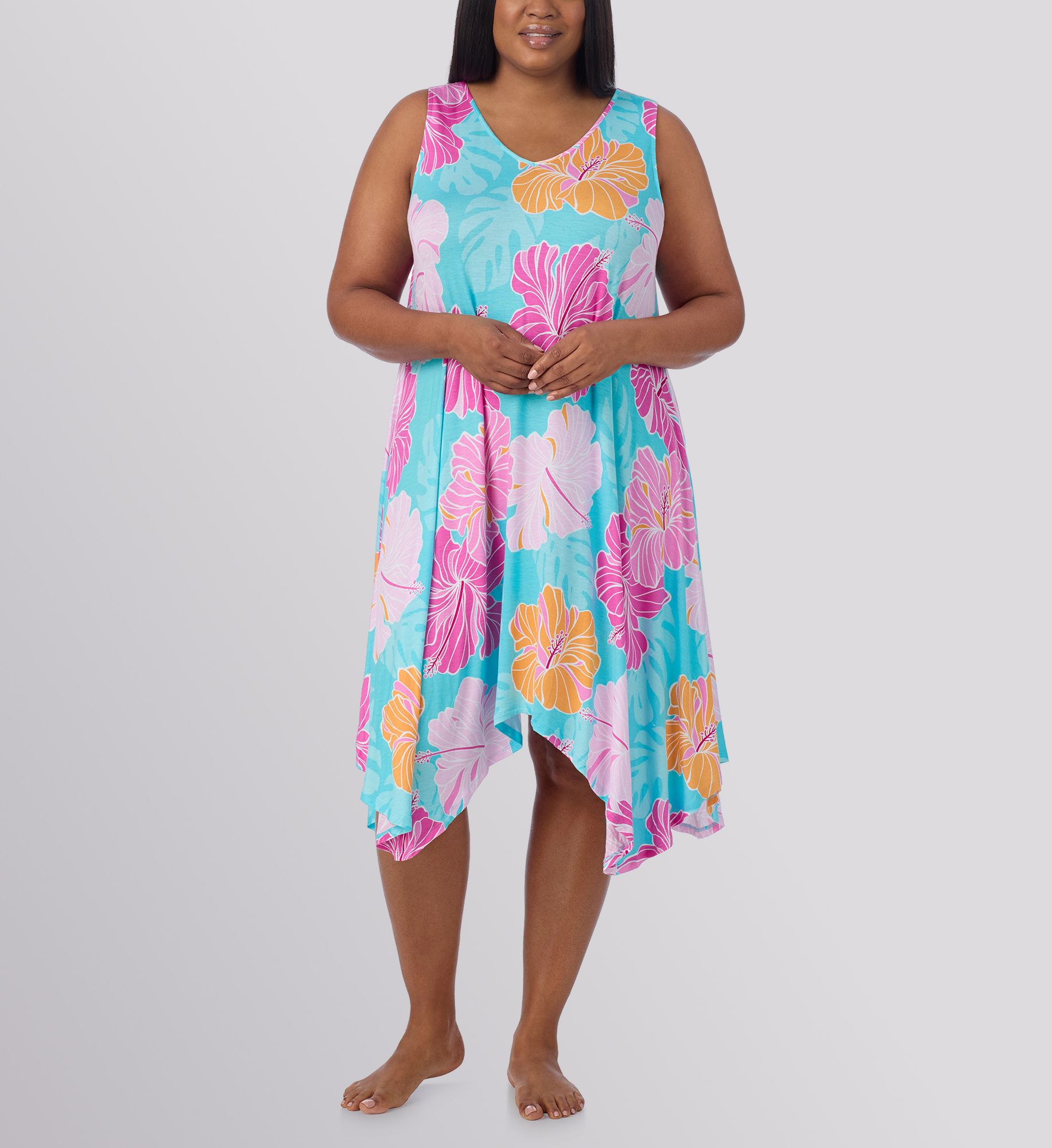 Ellen Tracy Plus Size Sleeveless Midi Gown N20016X - Image 1