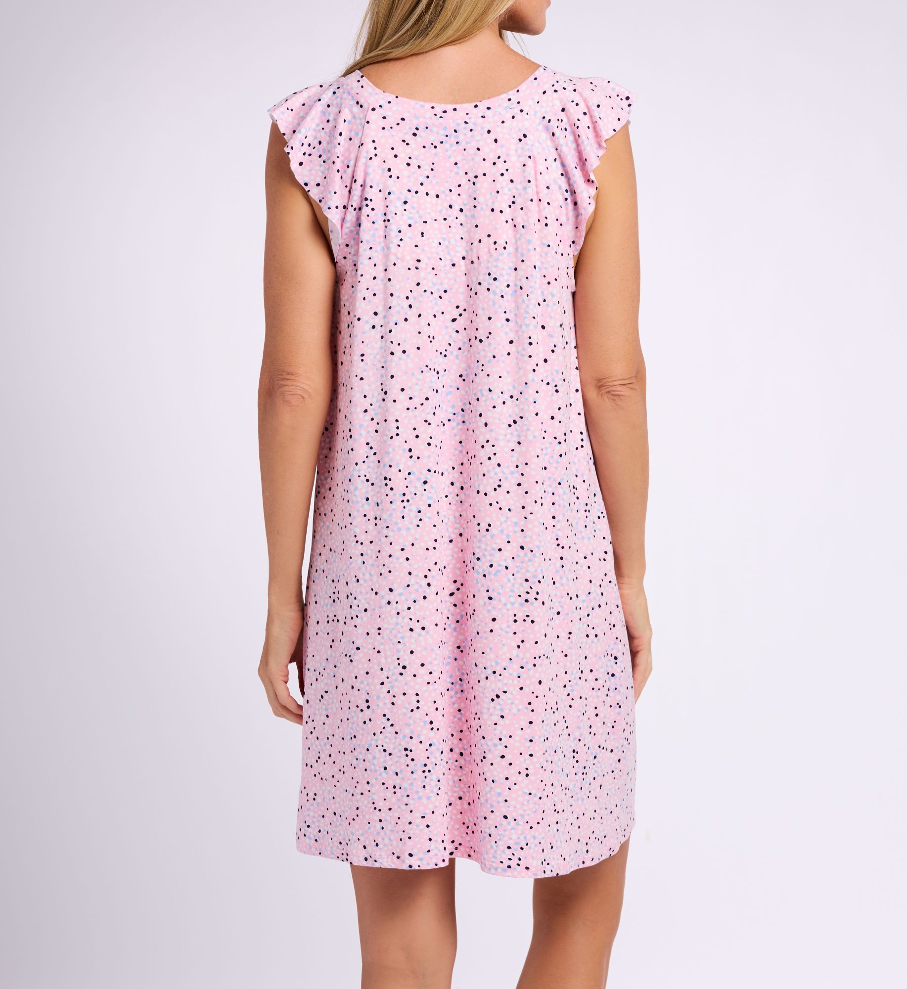 Ellen Tracy Short Sleeve Chemise N30075  – Main View  – Front View  – Back View