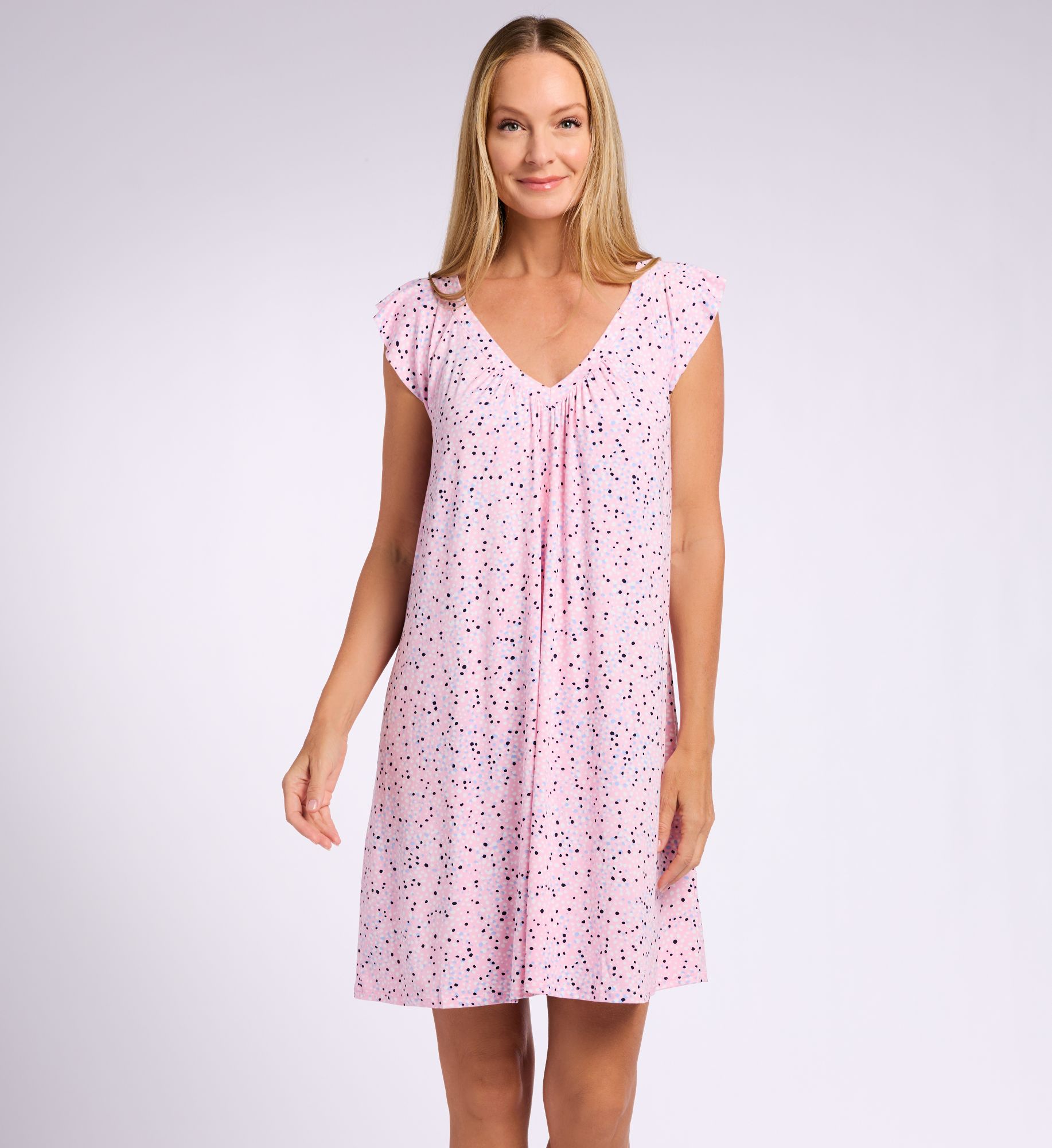 Ellen Tracy Short Sleeve Chemise N30075  – Main View  – Front View