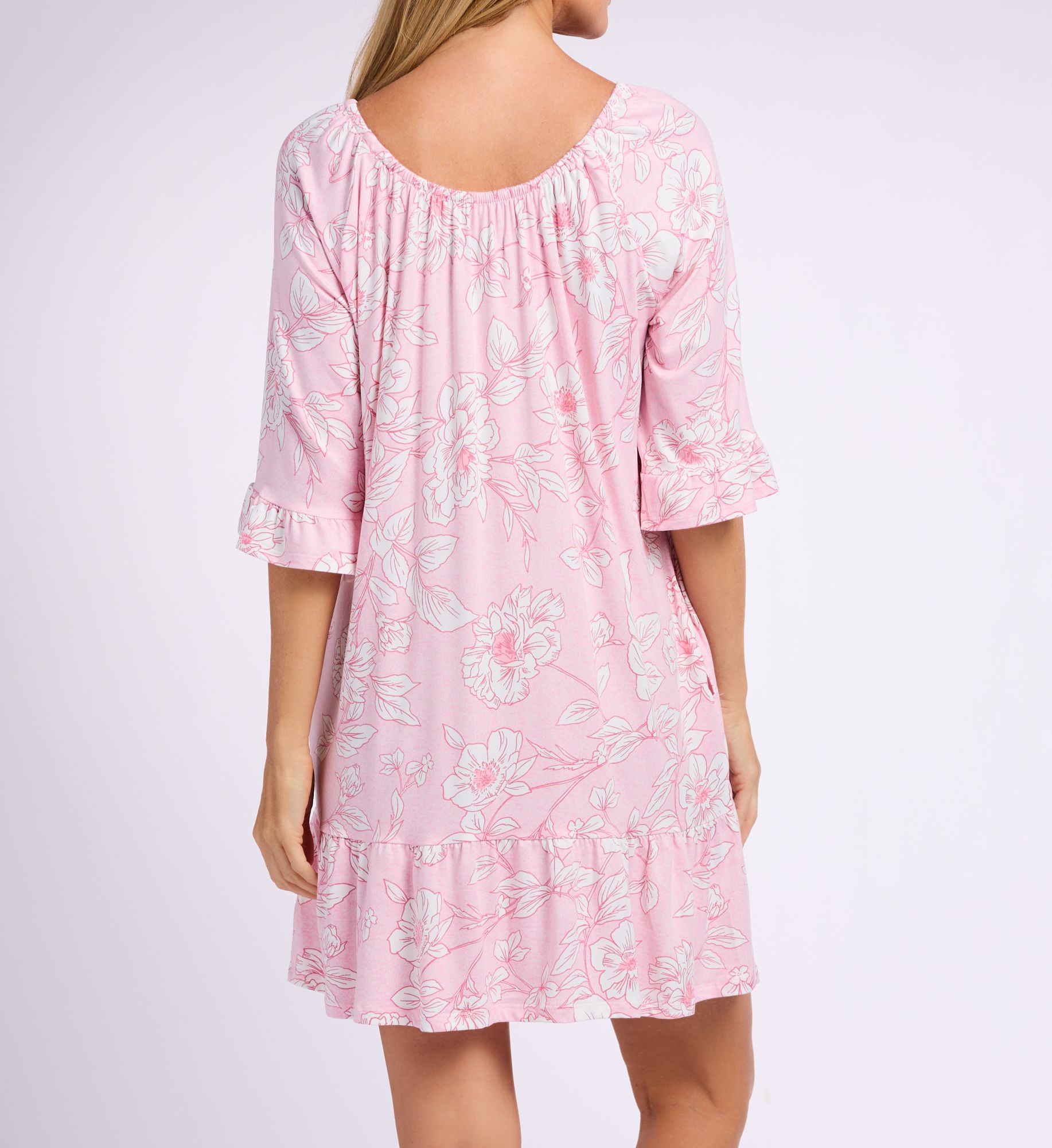 Ellen Tracy Wicking Jersey Short Tunic N30076  – Main View  – Front View  – Back View