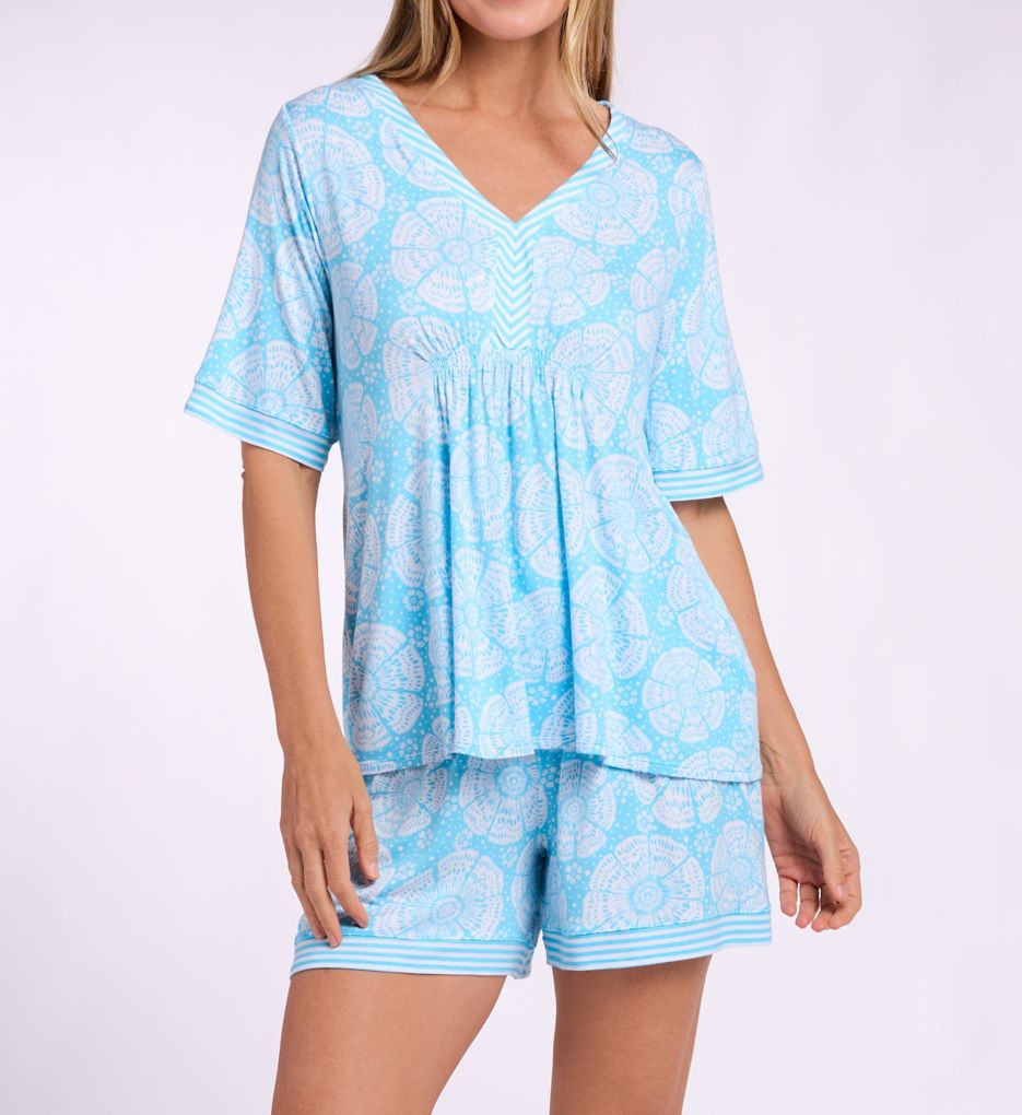 Ellen Tracy Short Sleeve PJ Set w/ Shorts N50057 - Image 1