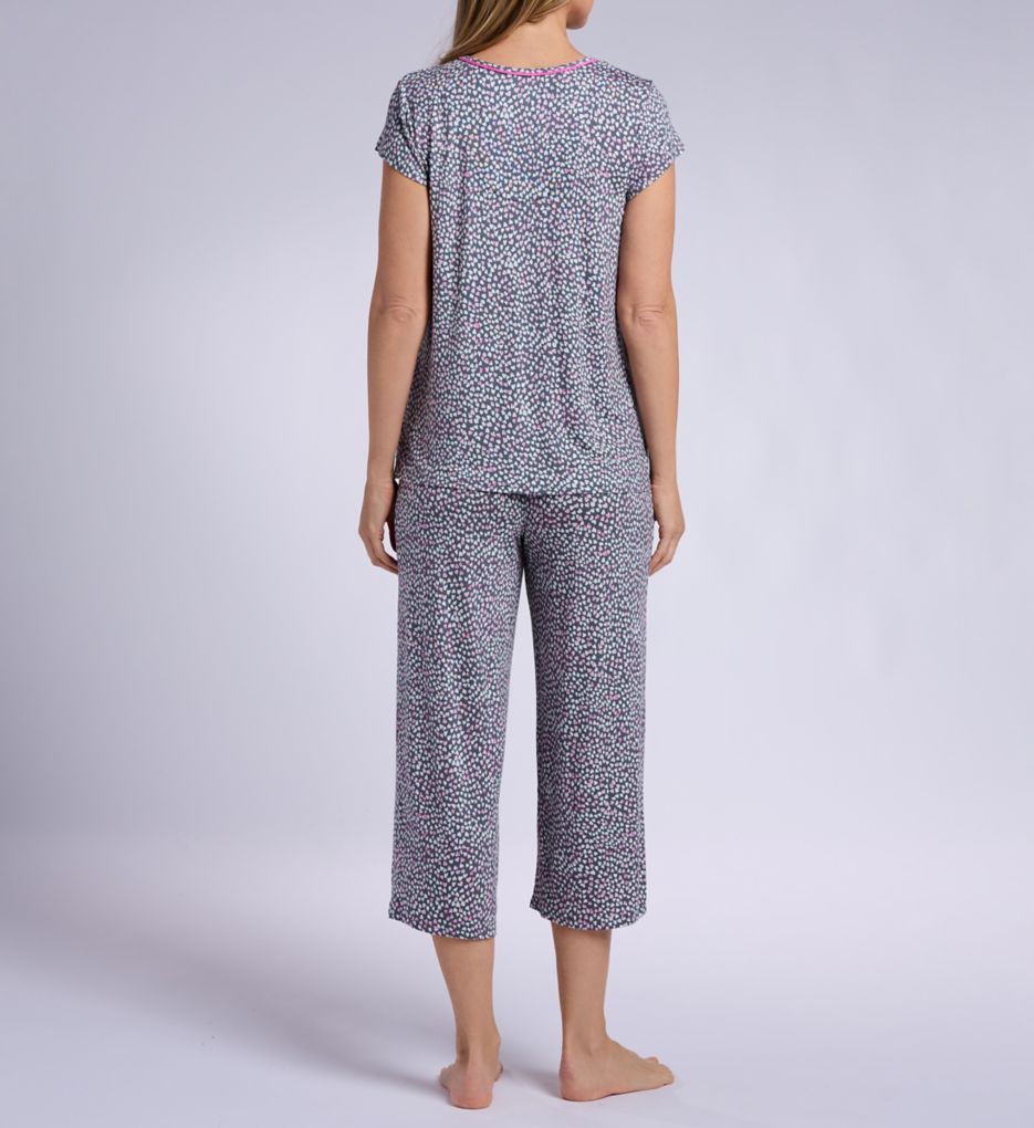 Ellen Tracy Cap Sleeve Top with Cropped Pant PJ Set N70044 - Image 2