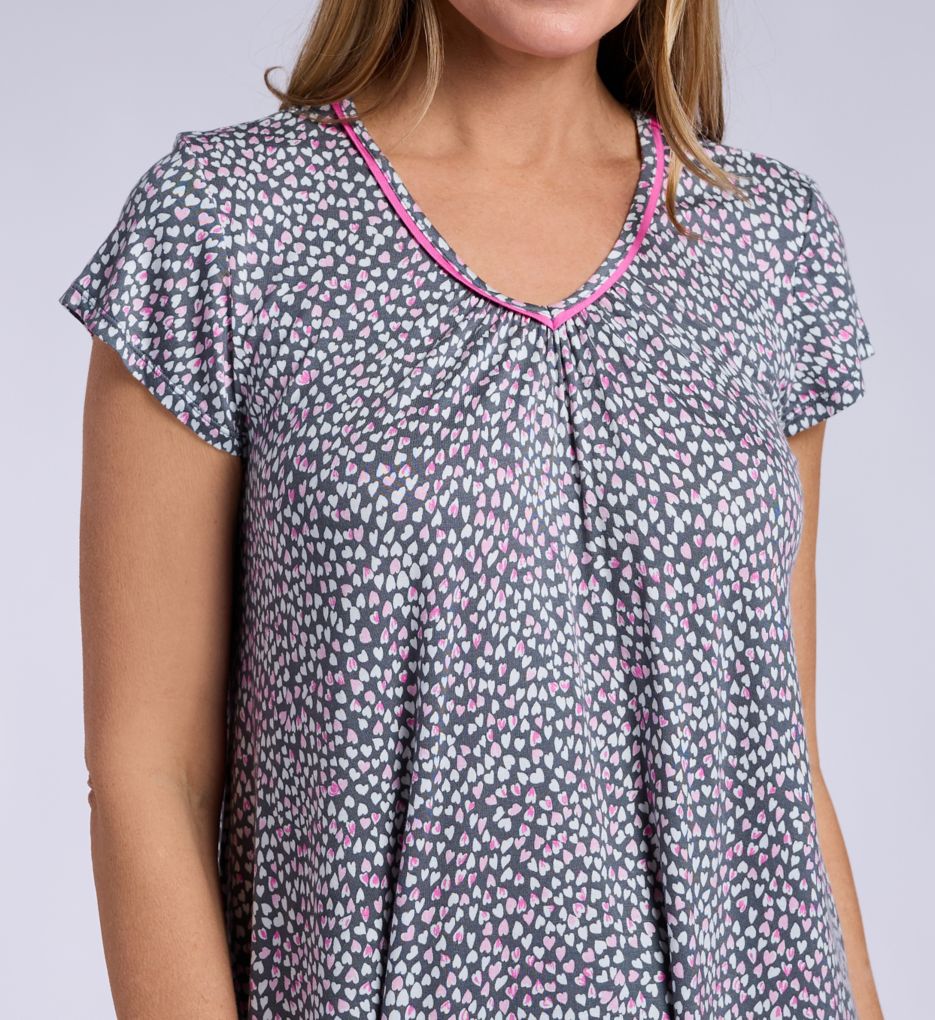 Ellen Tracy Cap Sleeve Top with Cropped Pant PJ Set N70044 - Image 3