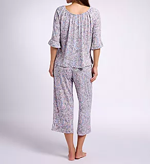 Wicking Jersey Wide Leg Cropped PJ Set