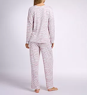 Back view of Recycled Brushed Sweater Knit PJ Set