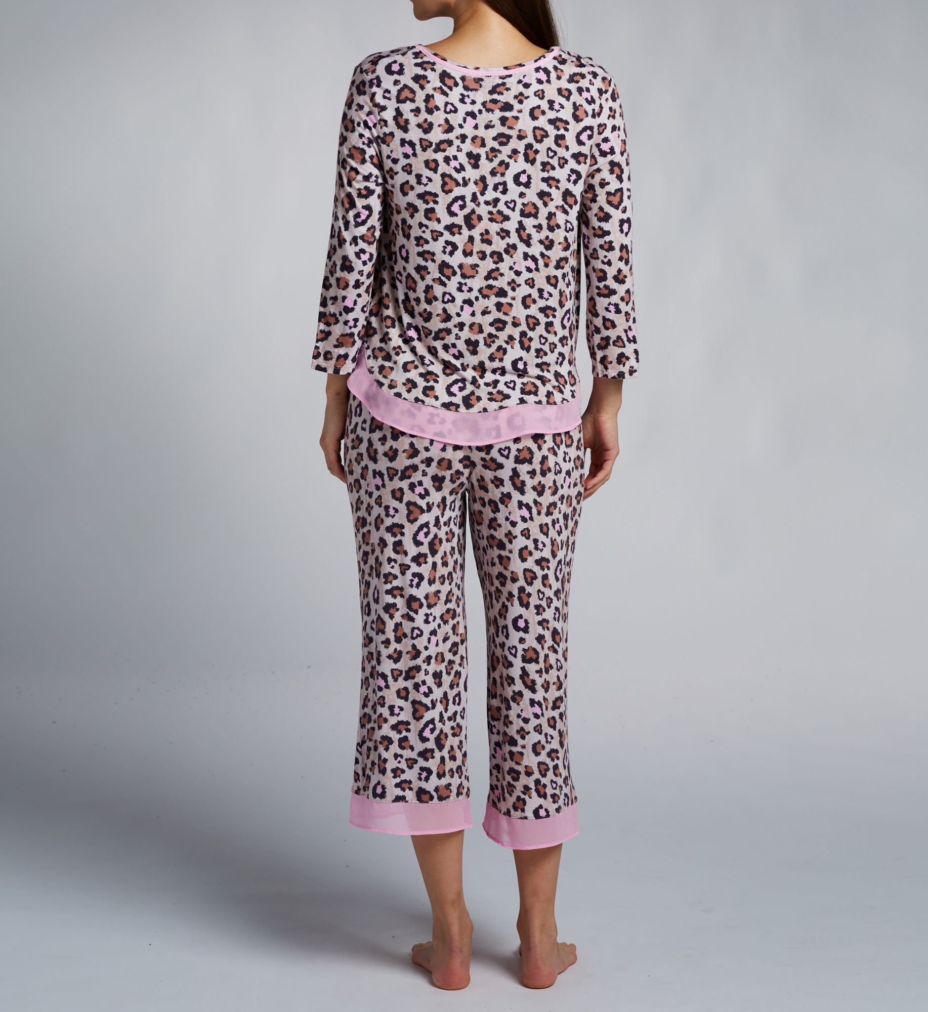 Ellen Tracy Leopard Cropped Pant PJ Set N852667 - Image 2