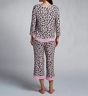 Leopard Cropped Pant PJ Set Leopard Print S