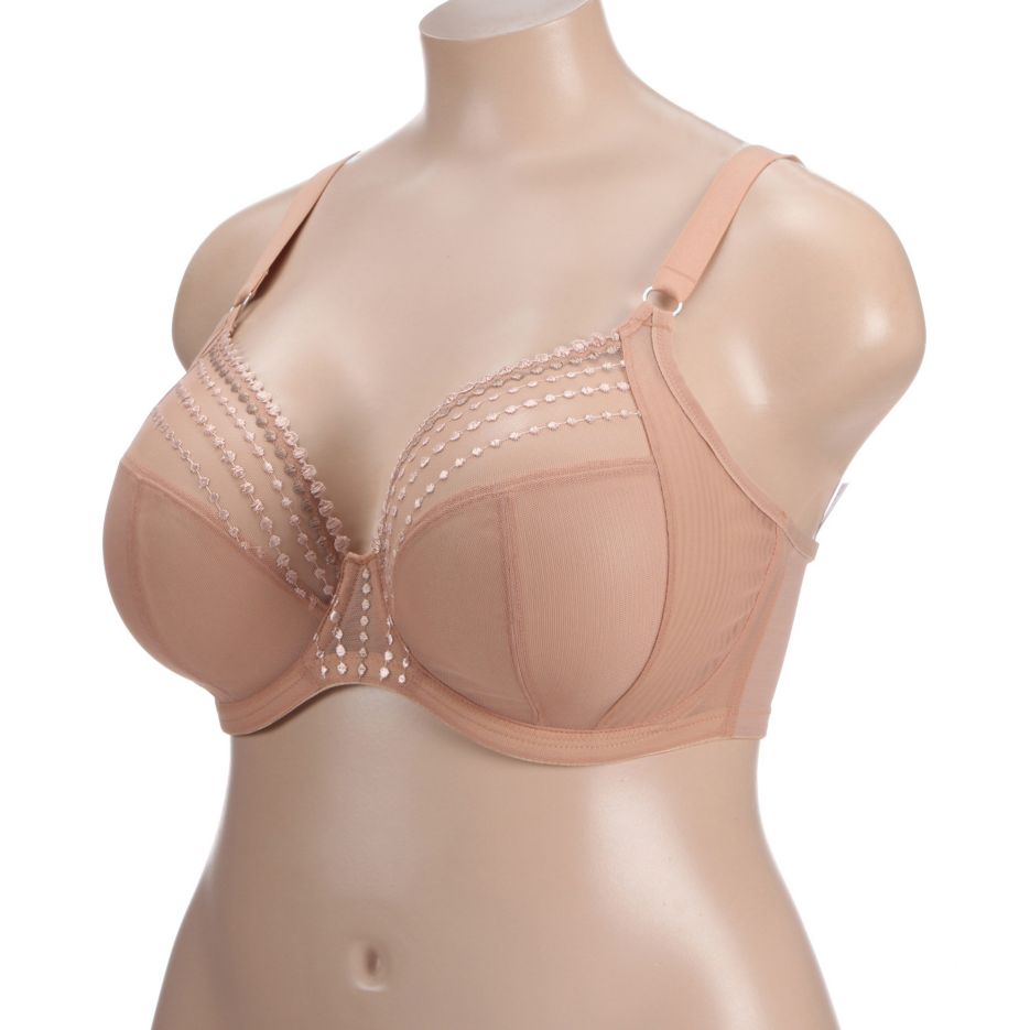 Elomi Matilda Banded Plunge Underwire Bra (8900),34H,Pink Kiss