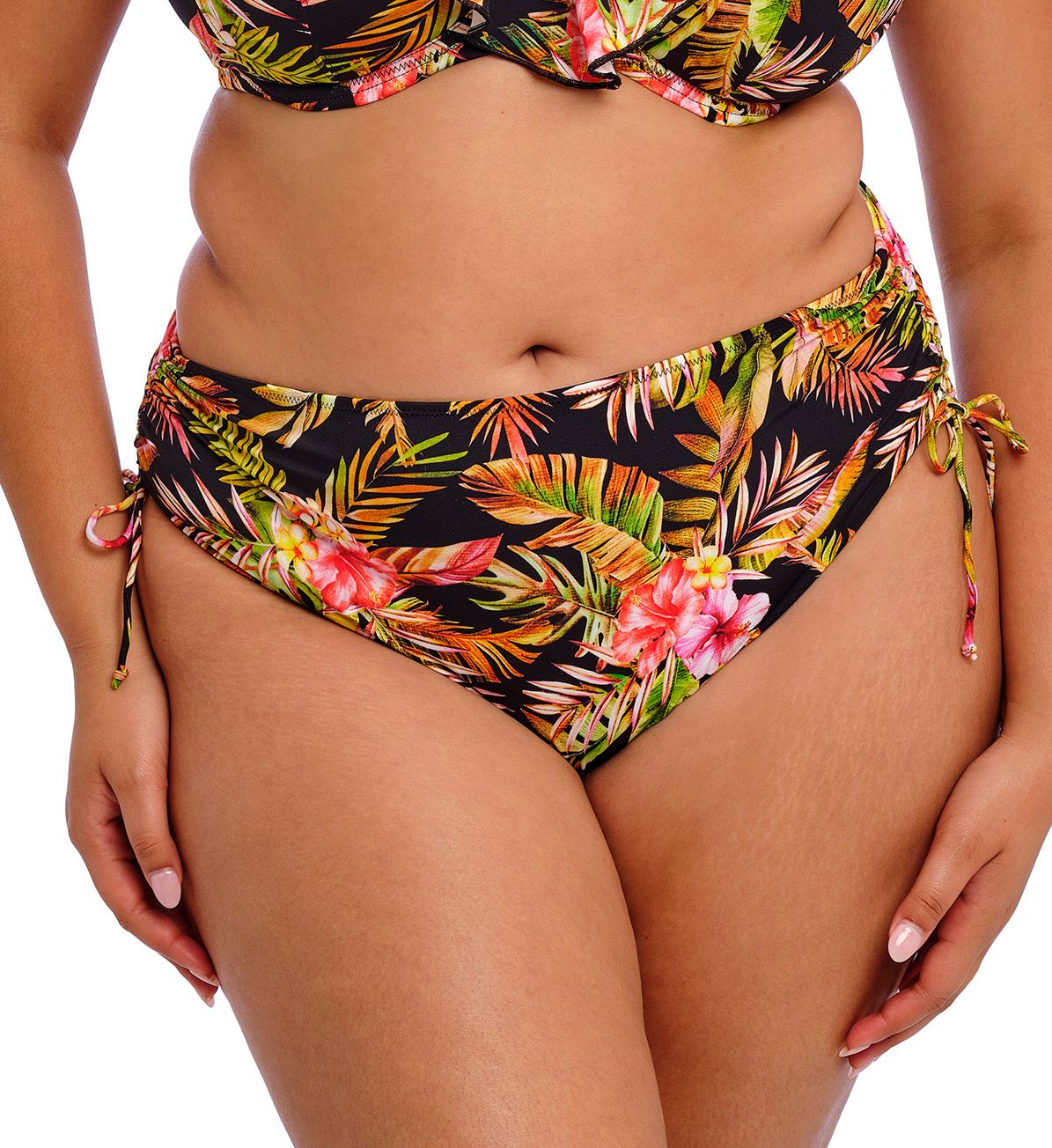 Elomi Tiger Valley Adjustable Bikini Brief Swim Bottom Black 18  - Image 1