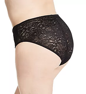 Kelsey High Leg Brief Panty Black 3X