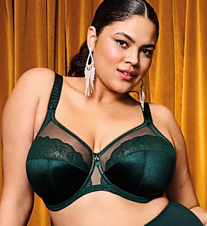 Cate Allure Underwire Bra Deep Emerald 44GG