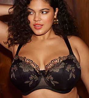 Teagan UW Padded Half Cup Bra Black/Almond 40H