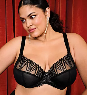 Reja Underwire Plunge Bra Black 32H