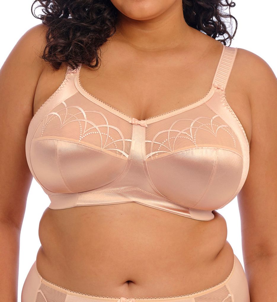 Elomi Women's Cate Side Support Wireless Bra in Beige | Plus Size 38D | HerRoom.com