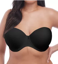 Smooth Underwire Moulded Convertible Strapless Bra Black 40FF