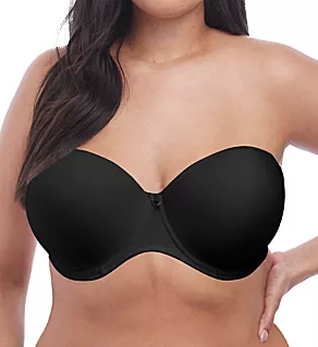 Smooth Underwire Moulded Convertible Strapless Bra Black 32GG