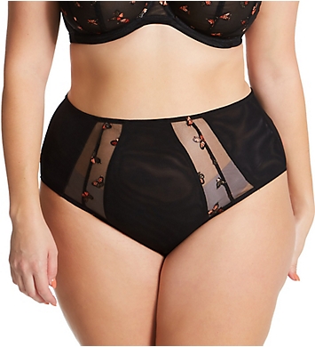 Elomi Sachi Black Butterfly Full Brief Panty