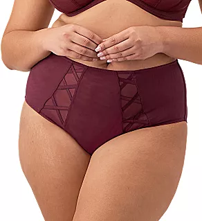 Sachi Full Brief Panty Cabernet 4X