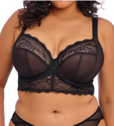 Charley Underwire Plunge Longline Bra Black 34G