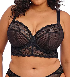 Charley Underwire Plunge Longline Bra Black 34G