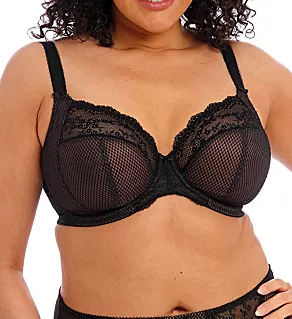 Charley Underwire Stretch Lace Plunge Bra Black 32GG