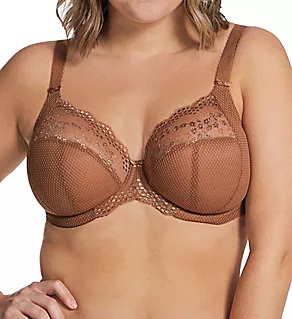 Charley Underwire Stretch Lace Plunge Bra Cinnamon 32H