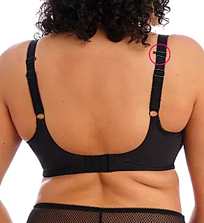 Charley Underwire Stretch Lace Plunge Bra Black 32GG
