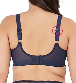 Charley Underwire Stretch Lace Plunge Bra Navy 34GG