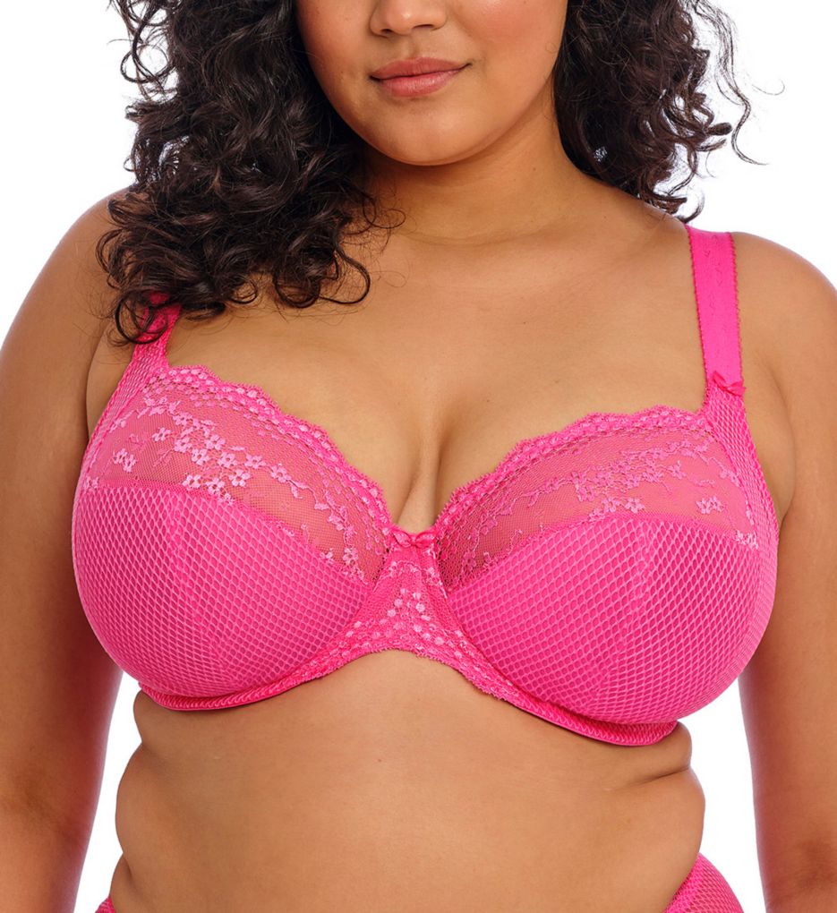 Elomi Charley Banded Plunge Underwire Bra (4380),36FF,Honeysuckle