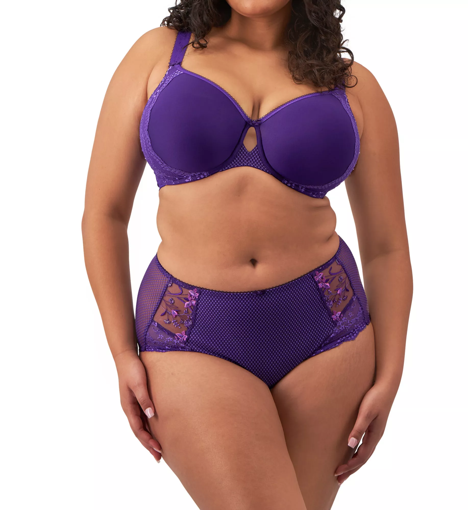 Elomi Charley Full Figure Spacer Underwire Bra in Purple
