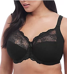 Meredith Underwire Banded Stretch Cup Bra Black 32HH