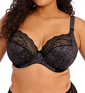 Lucie Underwire Stretch Cup Plunge Bra Black 42F