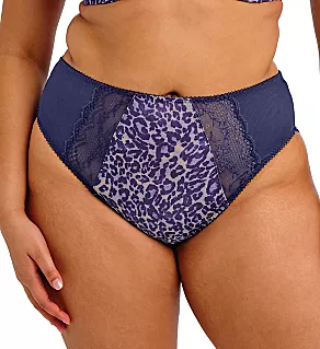 Lucie High Leg Brief Panty Midnight 2X