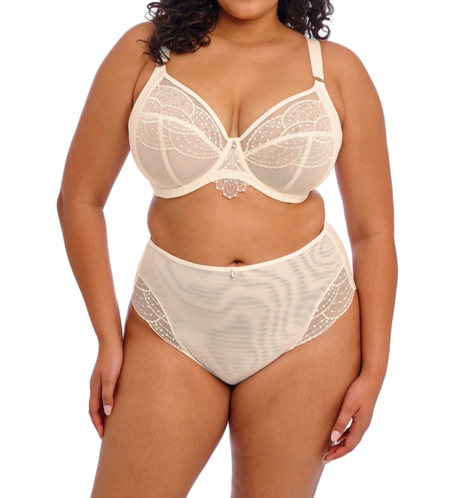 Elomi Full Figure Priya Underwire Plunge Bra El4550 in Brown