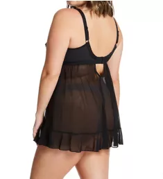 Priya Underwire Babydoll Top Black 32GG