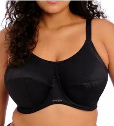 Energise Underwire Sports Bra with J Hook Black 34GG