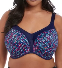 Energise Underwire Sports Bra with J Hook Navy Geo 38DD