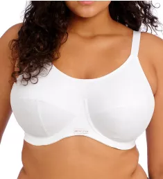 Energise Underwire Sports Bra with J Hook White 34GG