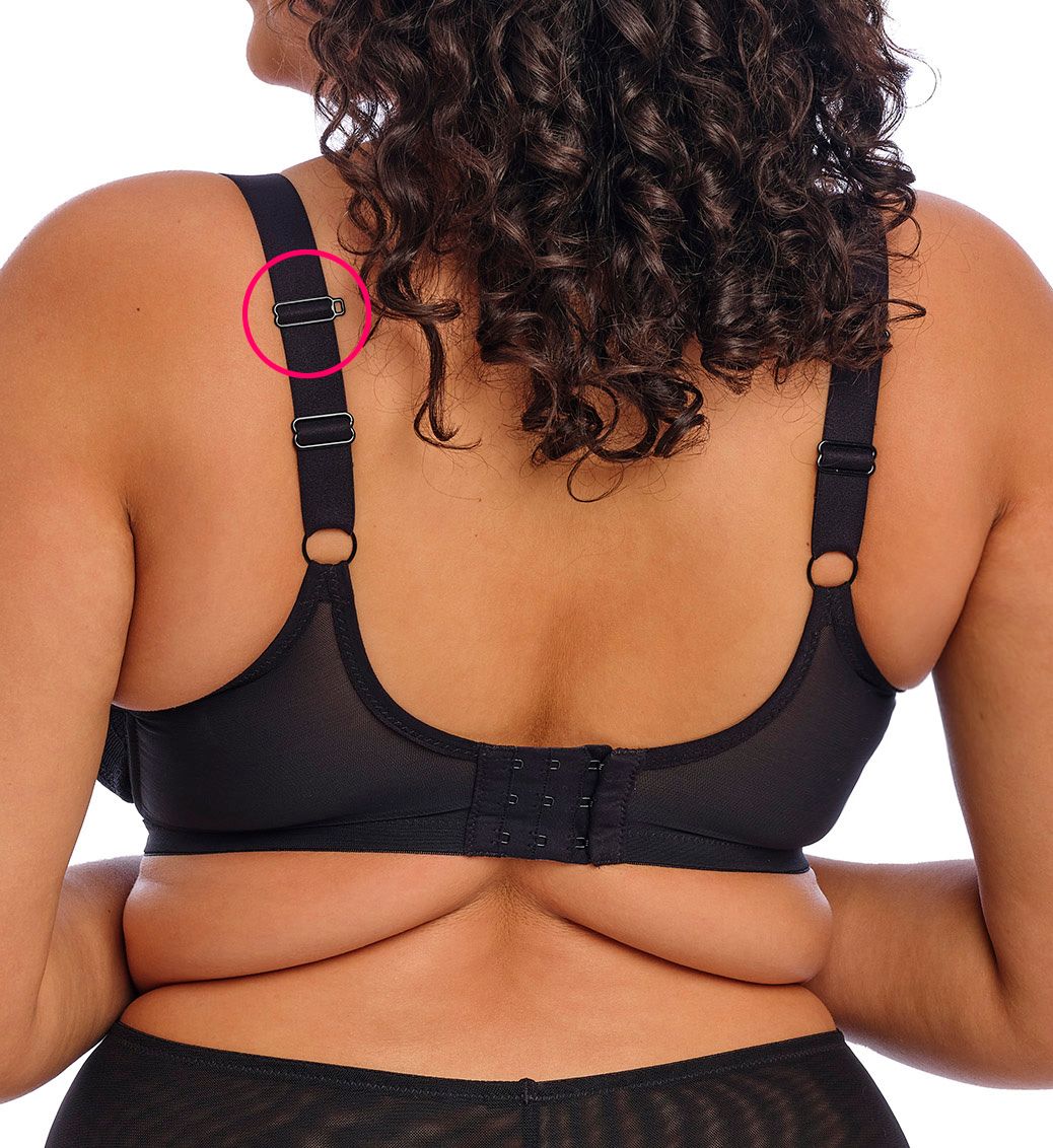 Elomi Brianna Underwire Padded Half Cup Bra Black 38F  - Image 2