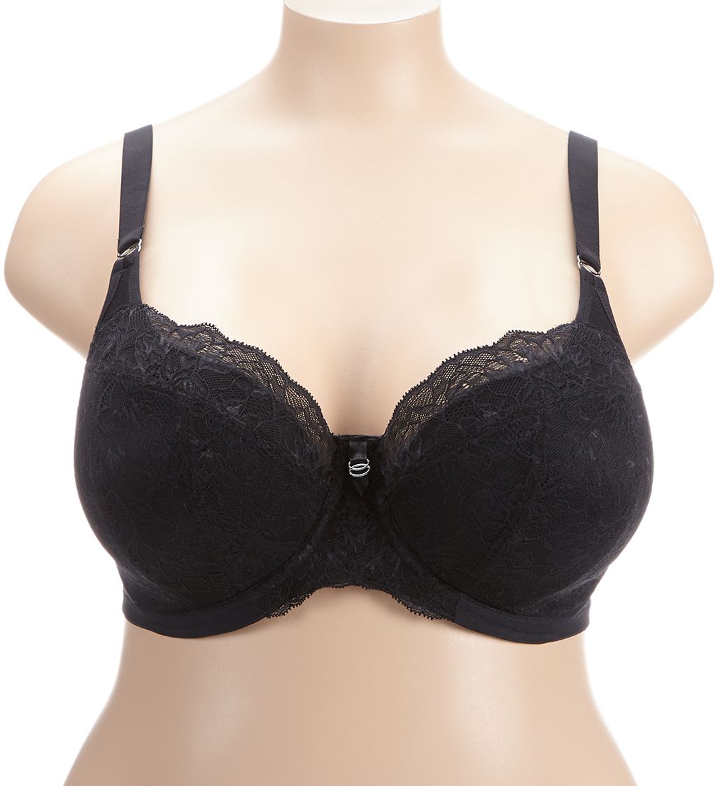 Elomi Brianna Underwire Padded Half Cup Bra Black 38F  - Image 1