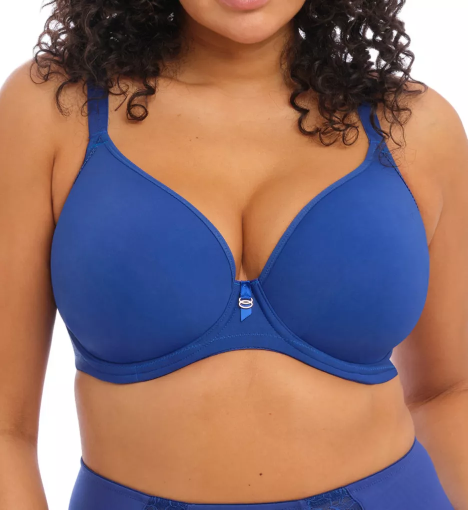 Full Cup Bra size 32H Non Padded Cool Comfort Smoothing Wings Blue, White