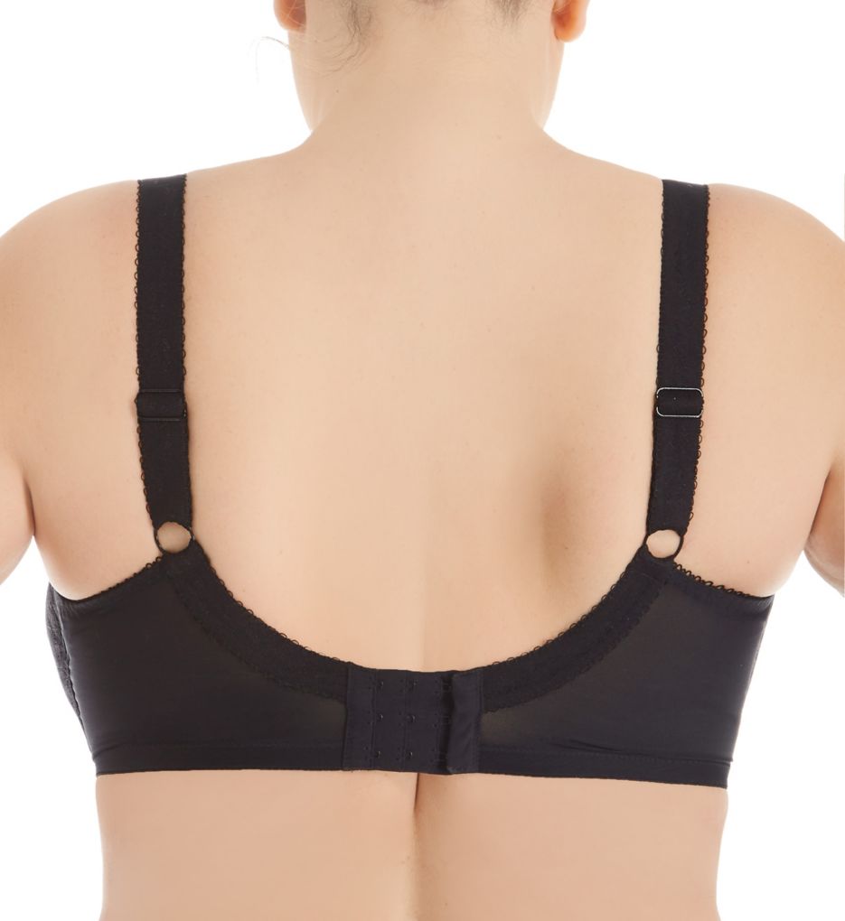 Elomi Bra 36E Black Caitlyn EL8030 Full Cup Underwired Non Padded