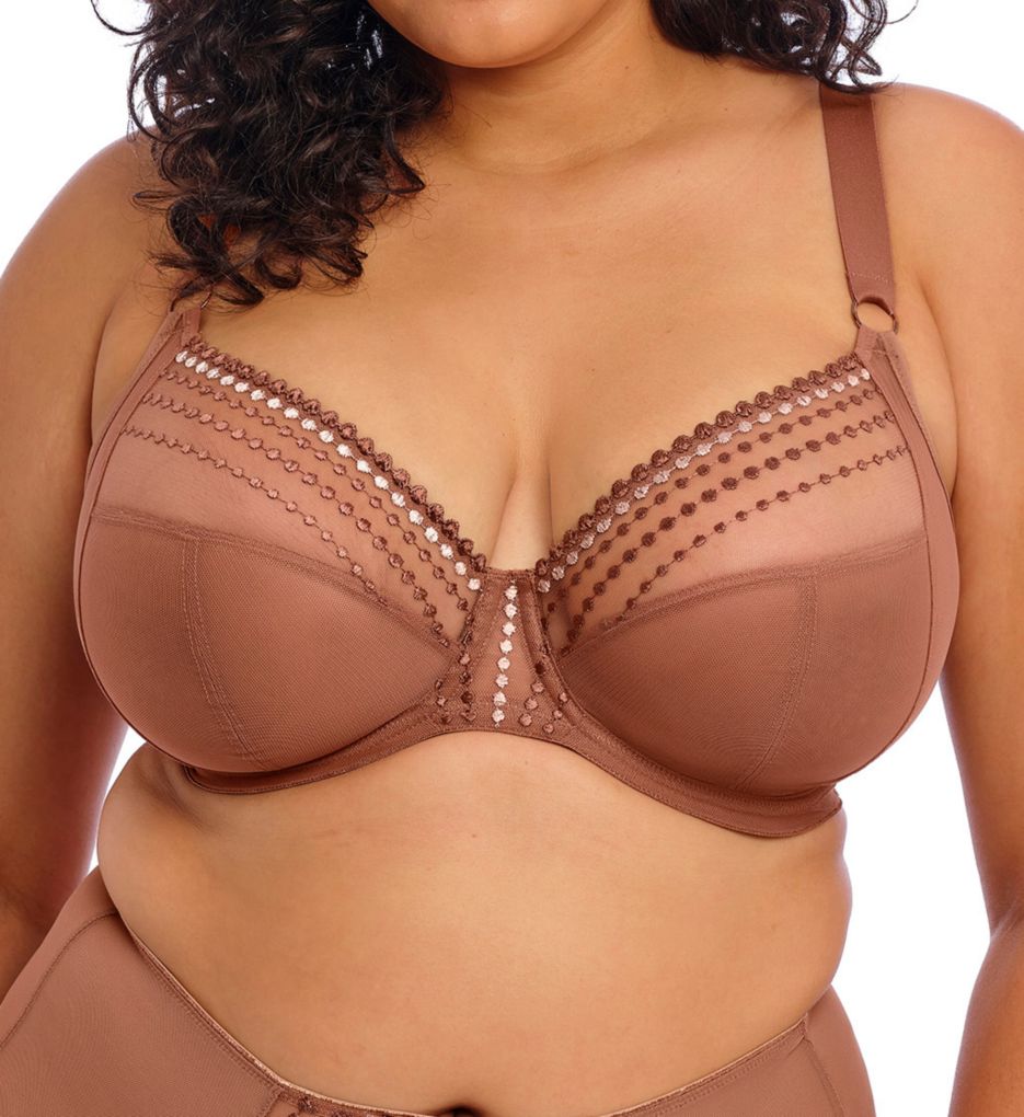 Elomi Matilda Banded Plunge Underwire Bra (8900),40F,Clove 