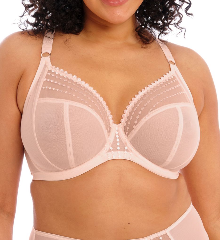 Elomi Women's Matilda Underwire Plunge Bra in White | Plus Size 36HH | HerRoom.com