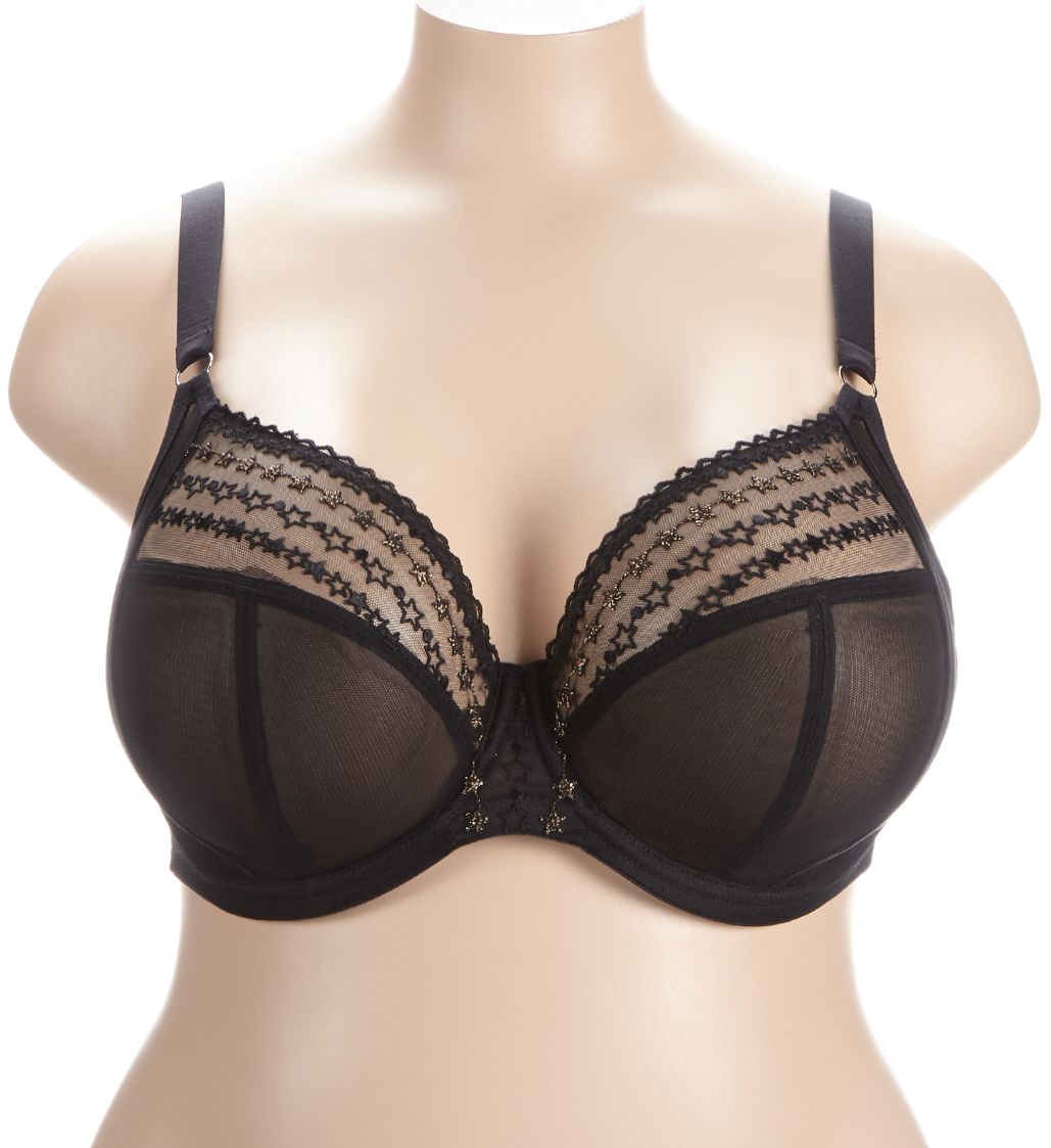 Elomi Matilda Underwire Plunge Bra Black Star 42E  - Image 1