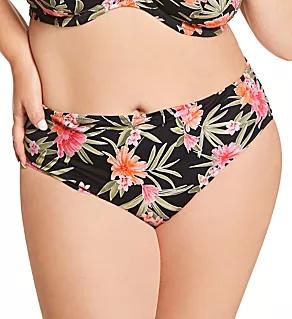 Dark Tropics Mid Rise Brief Swim Bottom