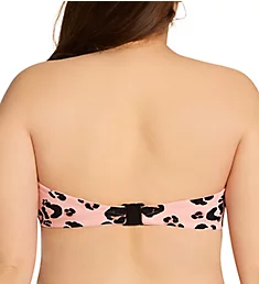 Kambuku Underwire Bandeau Bikini Swim Top Pink 34G